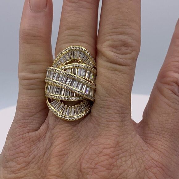 Veronique Miljkovitch skirt, EUC, black knit, gold, sz s, pull on, knee  length - Picture 13 of 16